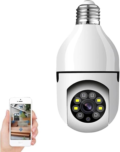 Camera Lâmpada Wifi Ip Segurança Panorâmica